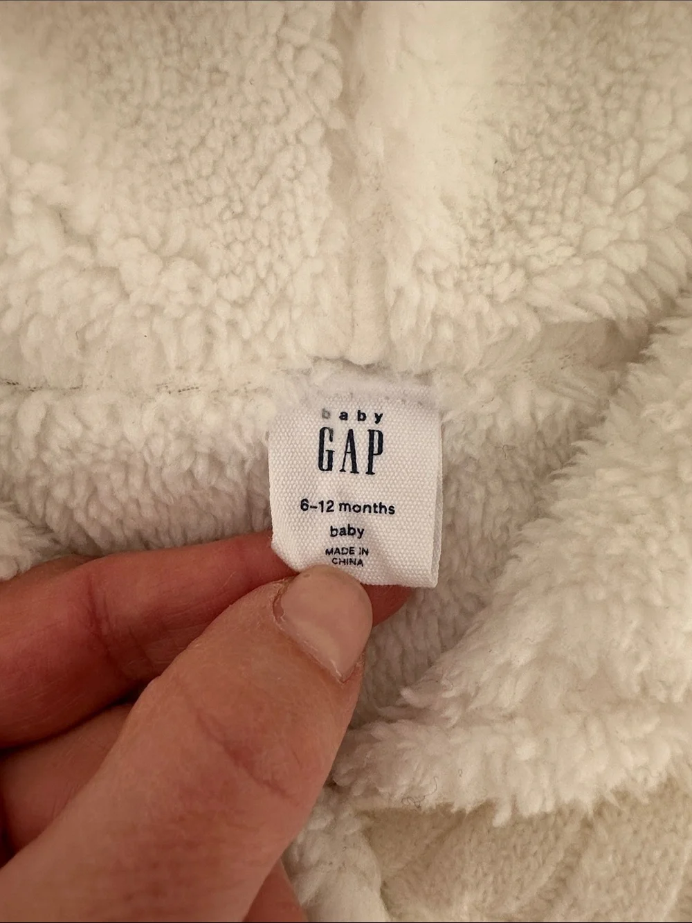GAP Cream Cable-Knit Hooded Jacket with Ear Details